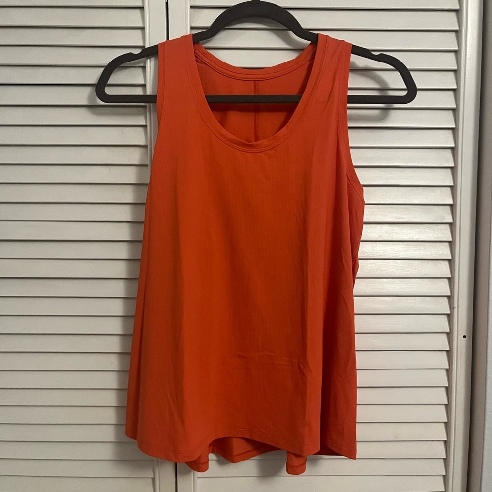 lululemon essential tank train warm coral